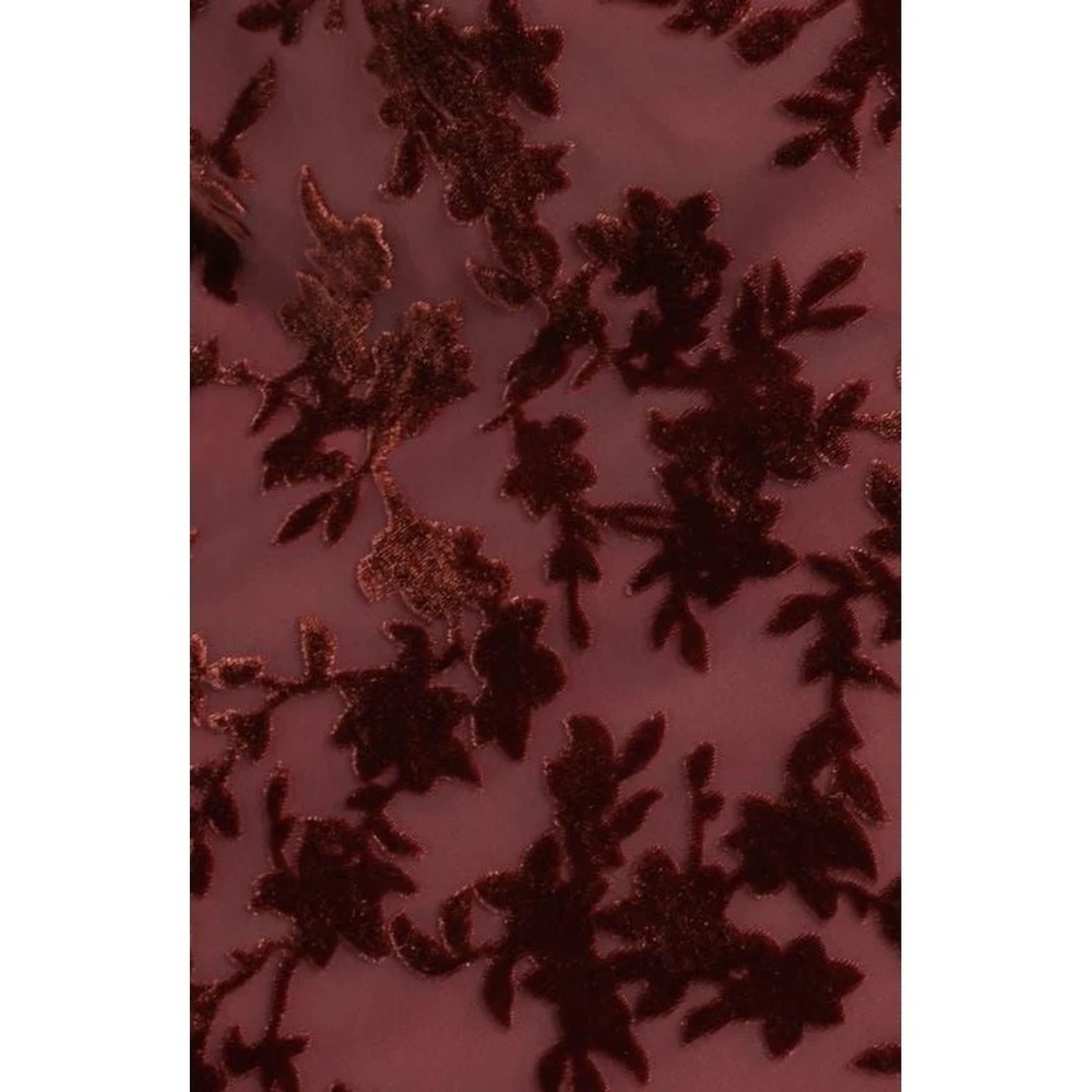 Rare London Velvet Burnout Maxi Dress Tie Front Bodycon Evening Gown 4 New - Picture 4 of 16